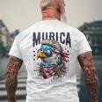4Th Of July Patriotic Eagle July 4Th Usa Murica Men's T-shirt Back Print Gifts for Old Men