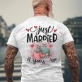 50Th Wedding Anniversary Just Married 50 Years Ago Couple Men's T-shirt Back Print Gifts for Old Men
