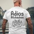 Adios Bitchachos Cinco De Mayo Cat Middle Finger Men's T-shirt Back Print Gifts for Old Men
