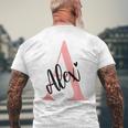 Alex Nameorname Mit Monogramm Personalisiert Rosa T-Shirt mit Rückendruck Geschenke für alte Männer