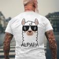 Alpapa Alpaka Lama Liebhaberatertag Tiere Papa T-Shirt mit Rückendruck Geschenke für alte Männer