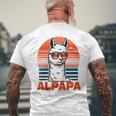 Alpapaatertag Bester Papa Alpaka Retro Alpapa Raglan T-Shirt mit Rückendruck Geschenke für alte Männer