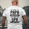 Als Papa Geliebt Als Opaergöttert Grossvater Sprüche T-Shirt mit Rückendruck Geschenke für alte Männer