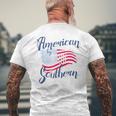 American By Birth Southern By The Grace Of God Men's T-shirt Back Print Gifts for Old Men