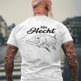 Angler Angeln Fischer Papa Opa Mann Geschenk Petri Heil T-Shirt mit Rückendruck Geschenke für alte Männer