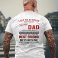 I Get My Attitude From My Freakin' Awesome Dad Father's Day Mens Back Print T-shirt Gifts for Old Men