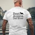 Australian Shepherd Best Aussie Dad Mens Back Print T-shirt Gifts for Old Men
