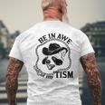 Autism Be In Awe Of My 'Tism Raccoon Cowboy Men's T-shirt Back Print Gifts for Old Men