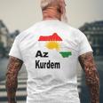 Az Kurdem Kurdistan Ypg Newroz T-Shirt mit Rückendruck Geschenke für alte Männer