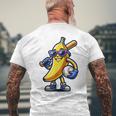 Banana Playing Baseball Fruit Lover Baseball Player Men's T-shirt Back Print Gifts for Old Men