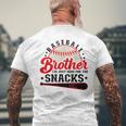 Baseball Brother I'm Just Here For The Snacks Men's T-shirt Back Print Gifts for Old Men