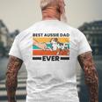 Best Aussie Papa Ever Australian Shepherd Dad Aussie Dad Mens Back Print T-shirt Gifts for Old Men