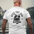 Best Cat Dad Ever Daddy Father's Day Retro Vintage Men Mens Back Print T-shirt Gifts for Old Men