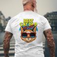 Best Cat Dad Ever Cat Lovers Mens Back Print T-shirt Gifts for Old Men