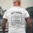 Best Father Of All Time Whiskey Label Mens Back Print T-shirt Gifts for Old Men