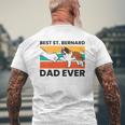 Best Saint Bernard Dad Ever St Bernard Mens Back Print T-shirt Gifts for Old Men