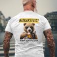 Bieraktivist Heben Statt Kleben T-Shirt mit Rückendruck Geschenke für alte Männer