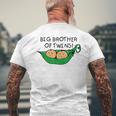 Big Brother Of Twins Two Peas In A Pod Men's T-shirt Back Print Gifts for Old Men