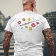 Blumenflöte Flötistin Mutter Holzblasmusikerin T-Shirt mit Rückendruck Geschenke für alte Männer
