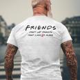 Breast Cancer Awareness Friends Don't Let Friend Fight Alone Men's T-shirt Back Print Gifts for Old Men