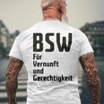 Bsw Bündnis Sahra Wagenknecht T-Shirt mit Rückendruck Geschenke für alte Männer