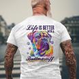 Bullmastiff Hunderasse Das Leben Ist Besser Mit Einem Bullmastiff T-Shirt mit Rückendruck Geschenke für alte Männer