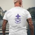 Cajun-Navy-Semper-Dry Mens Back Print T-shirt Gifts for Old Men