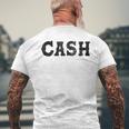 Cash Country Music Lovers Outlaw Vintage Retro Distressed Men's T-shirt Back Print Gifts for Old Men