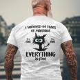 Cat I Survived 44 Years Of Marriage 44Th Wedding Anniversary Men's T-shirt Back Print Gifts for Old Men