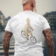 The Catholic Pope On A Bike Pope Francis Men's T-shirt Back Print Gifts for Old Men