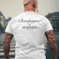 Champagner & Pommes X Livelife Liebe Champagne Frites Love T-Shirt mit Rückendruck Geschenke für alte Männer