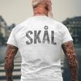 Cheers In Swedish & Norwegian Vintage Skål Men's T-shirt Back Print Gifts for Old Men
