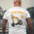 Children's Digger Birthday 'Ich Bin 4 Jahre Bausite' T-Shirt mit Rückendruck Geschenke für alte Männer