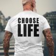 Choose Life Grandes Lettres Noires En Gras Style Rétro Années 80 T-shirt imprimé au dos Cadeaux pour les vieillards