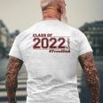 Class Of 2022 Senior Prouddad Maroon Grads Of 22 Dad Mens Back Print T-shirt Gifts for Old Men