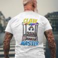 Classic Arcade Gamer Enthusiast Claw Machine Master Men's T-shirt Back Print Gifts for Old Men