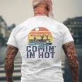 Comin In Hot Pontoon Boat Boating Lake For Dad Mens Back Print T-shirt Gifts for Old Men