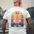 Cool Hot Dog Fast Food Sunglasses Weiner Foodie Retro Hotdog Men's T-shirt Back Print Gifts for Old Men
