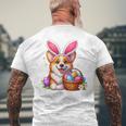 Corgi Bunny Ears Easter Day Cute Dog Puppy Lover Boys Girls Men's T-shirt Back Print Gifts for Old Men