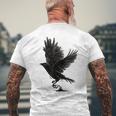 Cuervo Pájaro Cuervo Tatuaje Camiseta Hombre Estampado Espalda Regalos para ancianos