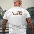 Cute Otter Cute Pocket Otter T-Shirt mit Rückendruck Geschenke für alte Männer