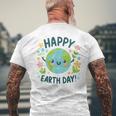 Cute Planet Earth Day Birthday Happy Earth Day 2024 Men's T-shirt Back Print Gifts for Old Men