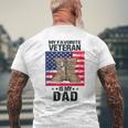 Dad Father's Day My Favorite Veteran Is My Father Proud Kids Mens Back Print T-shirt Gifts for Old Men