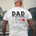 Dad In The Streets Daddy In The Sheets Geschenke Für Papa T-Shirt mit Rückendruck Geschenke für alte Männer