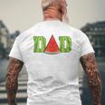 Dad Watermelon Melon Summer Fruit Lover Mens Back Print T-shirt Gifts for Old Men