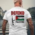 Defend Palestine Palestine Fighter Palestine Flag Gaza Camiseta Hombre Estampado Espalda Regalos para ancianos
