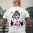 Die Braut Rockt Team Bride Outfit Jga Group S T-Shirt mit Rückendruck Geschenke für alte Männer