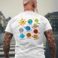Divertido Pijama Con Sistema Solar Diseño De Astrónomos Camiseta Hombre Estampado Espalda Regalos para ancianos