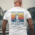 Dog Berner Dad Vintage Bernese Mountain Dad Mens Back Print T-shirt Gifts for Old Men