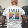 Dog Cavalier King Charles Spaniel Vintage Cavalier Dad Mens Back Print T-shirt Gifts for Old Men